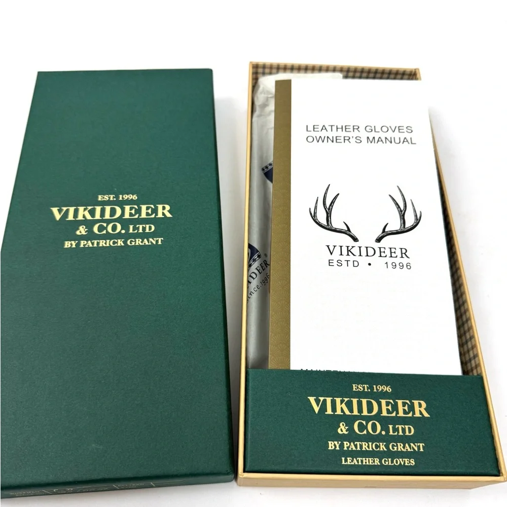 VIKIDEER Soft Leather Winter Warm Fur Lining Gloves In A Gift Box S
